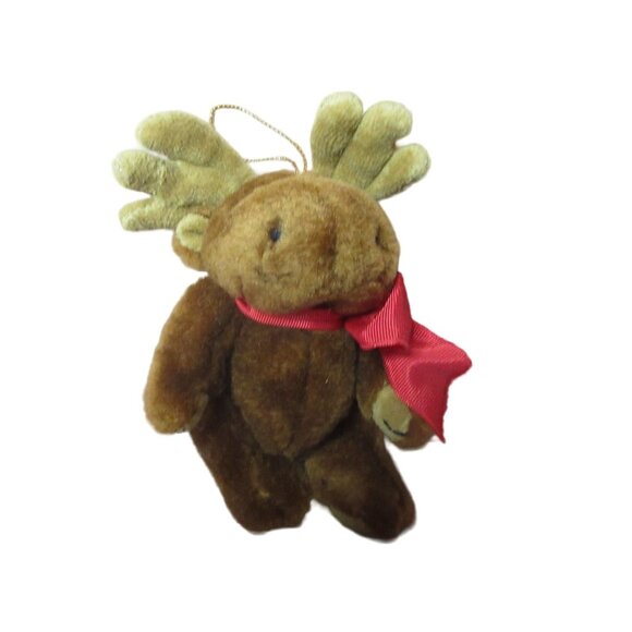 Boyds Bears Jointed Moose 6" Christmas Ornament - Vintage 1990 - Picture 1 of 4